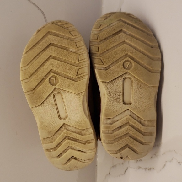 Dr. Scholls Kids Shoes Brown Booties Burgandy Laces Toddlers Size 7 - Picture 5 of 10